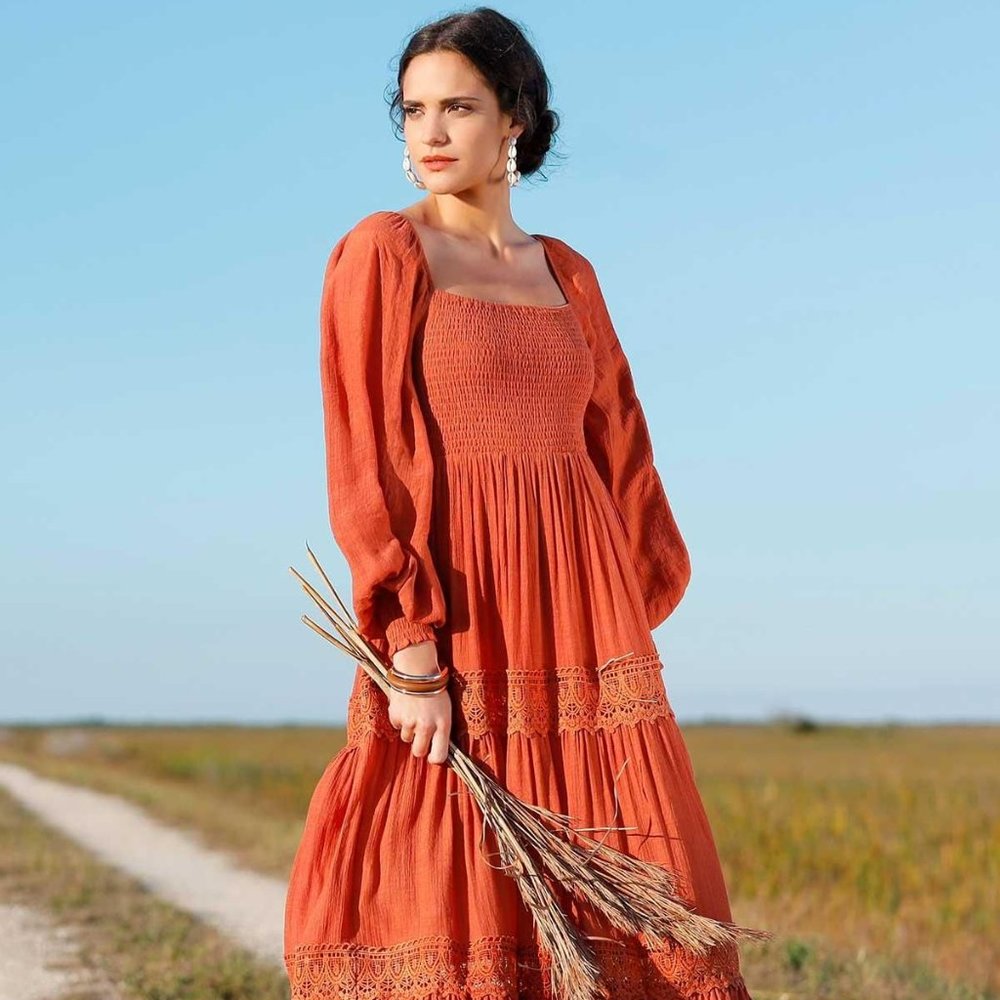 Boho -Chic Maxi Dress